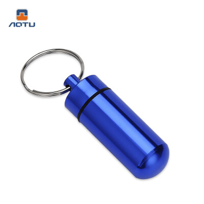 

Aotu AT7605 Outdoor Emergency Portable Aluminum Alloy Medicine Pot Bottle with Key Ring