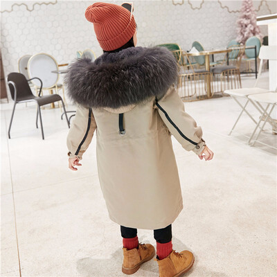 

Baby girl winter clothes winter girl jacket autumn baby girl jacket natural fox fur collar girl jacket discount warm childrens