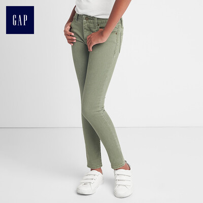 

GAP flagship store childrens clothing girls comfortable stretch olive sanding tight pants 16121 Army Green 6