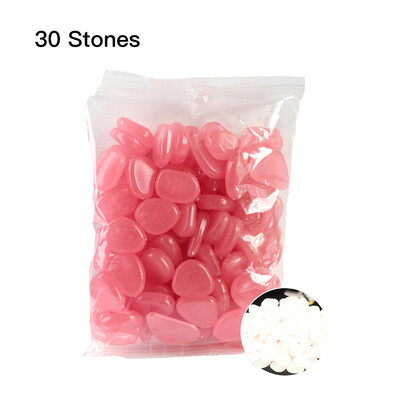 

30pcsBag Luminous Pebbles Stones Home Fish Tank Outdoor Decor Garden Walkway Glow in the Dark