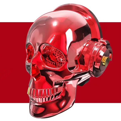 

Skull head bluetooth speaker led light wireless subwoofer audio AUX TF card music player Stereo MP3 Mobile phone computer speakers