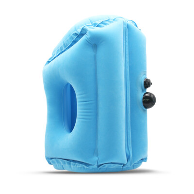 

Travel Pillow Inflatable Pillows Air Soft Cushion Trip Portable Innovative Products Blue  Push Type