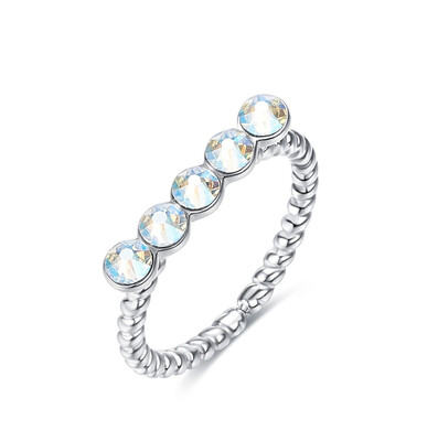 

925 Sterling Silver Simple Ring for Wide Band Women Girls Swarovski Crystals Jewelry Sizer Adjuster for Loose Rings Gifts