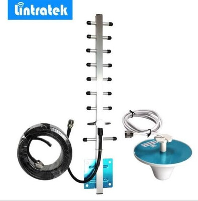 

Lintratek 1710-2170MHz Outdoor Yagi 13dbi antenna Indoor ceiling antenna&cable for mobile phone Signal booster Amplifier10