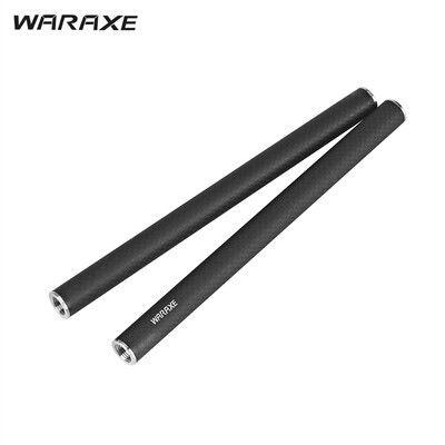 

WARAXE 1636-A3 2pcs 15mm200mm Dia L Carbon Fiber Extendable Photography Rods with Internal Thread for 15mm Rod Rail Support