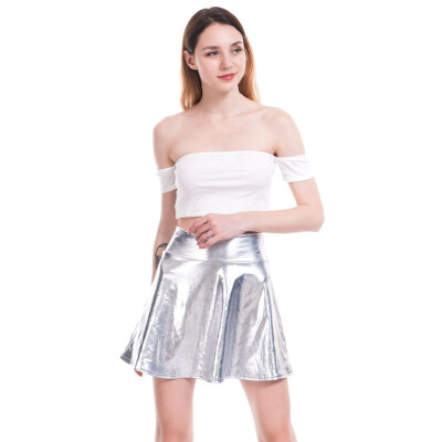 

Sexy Women Slim PU Skirt High Waist Short Mini Skirt Pleated Party Faux Leather Skirts New Style Solid Harajuku Casual Price US