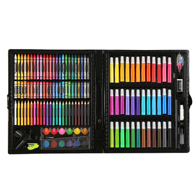 

150pcs Art Drawing Set Childrens Painting Sketching Tools Water Color Pen Wax Crayon Oil Pastel Drawing Pencils Paint Brush Stude