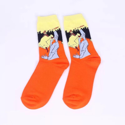 

Aa-shop Men Women Art Color Mid tube Socks