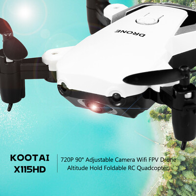 

KOOTAI X115HD 720P 90° Adjustable Camera Wifi FPV Drone Altitude Hold Foldable RC Quadcopter