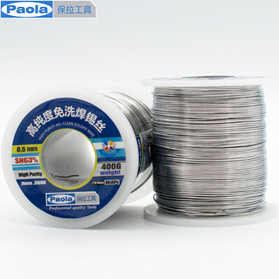 

Paola rosin core electric soldering iron solder wire 400g tin 63 wire diameter 05mm lead low purity high purity no-clean 3086