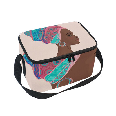 

ALAZA Lunch Box Beautiful African Women Insulated Lunch Bag Large Cooler Tote Bagfor Men Women
