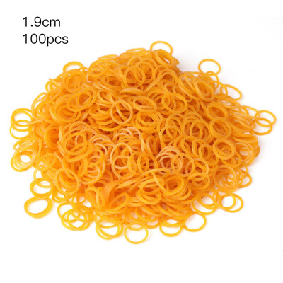 

100 Pcs Per Bag Rubber Bands Ring Loop in Yellow Sturdy Stretchable Elastic Holder School Office Supplies Stationery