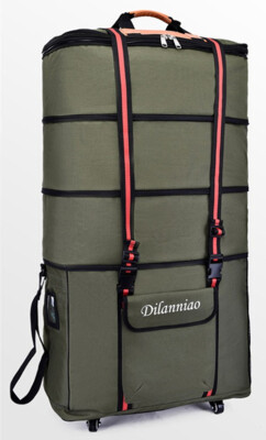 

Portable 36 Inch Spinner waterproof portable travel Suitcase Nylon cloth fabrics air carrier bag folding bags 5 wheel handbag