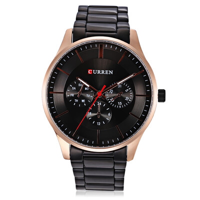 

Curren 8282 Male Quartz Watch Ultra-thin Dial Stainless Steel Band Men Wristwatch