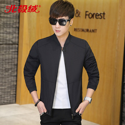 

Arctic velvet Bejirong jacket mens jacket 2019 spring new youth thin section Korean casual jacket mens baseball uniform 6707 black 4XL
