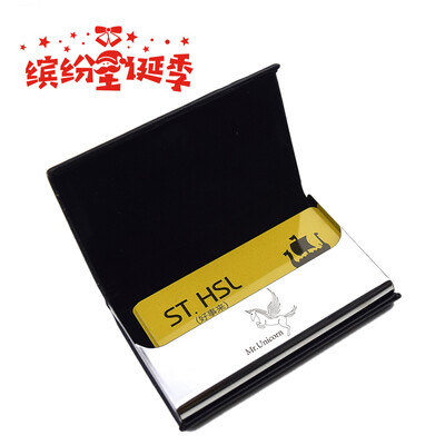 

Good things to come STHSL men&women business card box business card holder business card storage box leather creative custom unicorn black CDC02BK-unicorn male body