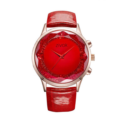 

ZIVOK Women Quartz Wrist Watch PU Leather Vintage Butterfly Pattern Dial Watch World Time Display for Office Lady with Gift Box