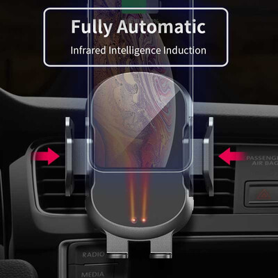 

Luxury Newest Infrared Sensor 10w Fast Wireless Charger for IPhone Xs XR Samsung Galaxy S9 Note9 Holder Car Accessories Gifts