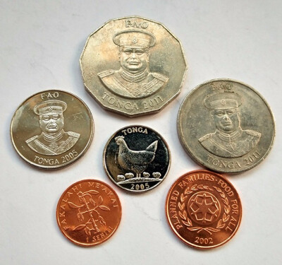 

6 PCS SET Coins of Tonga