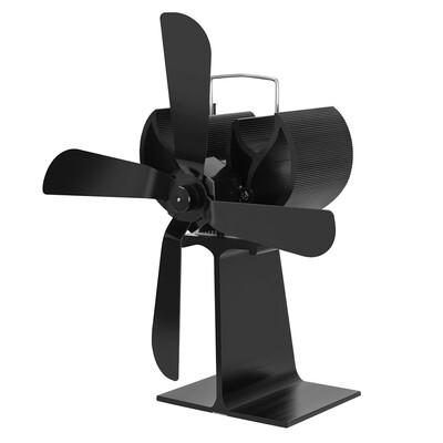 

4 Blades Home Fireplace Fan Efficient Heat Distribution Gold