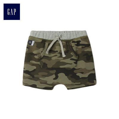 

GAP flagship store baby cotton soft elastic waist camouflage kangaroo pocket shorts 336615 green camouflage 73cm 6-12 months