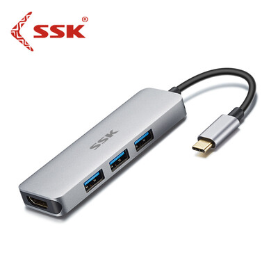 

SSK C545 docking station Type-C to HDMI 3 port USB30 splitter four in one Apple MacBook Huawei Matebook millet notebook docking station