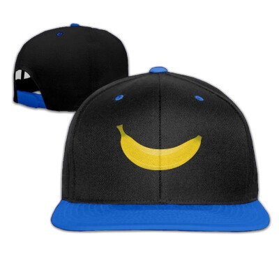 

Unisex Banana Logo Funny IMGAGE Cotton Snapback Hip Hop Flat Tongue Hats Adjustable Baseball Caps For Outdoor Sport