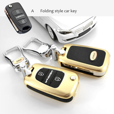 

Car Accessories Car Key Case Keychain For Hyundai Azera Veloster ix35 SONATA ELANTRA Rohens Top Layer Leather Cover Shell