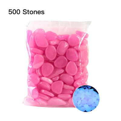 

500pcsBag Luminous Pebbles Glow in the Dark Stones Home Fish Tank Outdoor Decor Garden Walkway