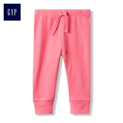 

GAP flagship store newborn simple style elastic waist cotton casual trousers 231517 Rouge pink 6-12M