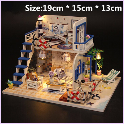 

Creative DIY Doll House Miniature Puzzle Toy Doll House Wooden Furniture Building Blocks Toy For Kids Birthday Gift