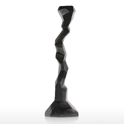

Art Candlestick Metal Sculpture Irregular Surface Vintage Effect Candlelight Dinner Table Ornament Wedding Decoration
