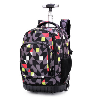 

Middle school students trolley bags for boy travel backpack teens schoolbag girl luggage waterproof wheel computer bag suitcase