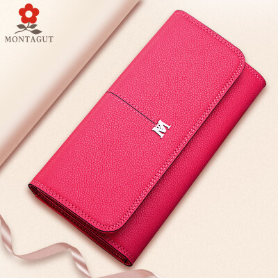 

Montagut MONTAGUT wallet ladies long multi-card fashion wallet female R2322611012 red