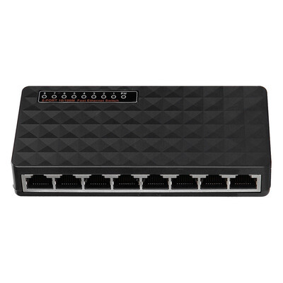 

8 Port Fast Ethernet LAN Desktop RJ45 Network Switch Hub Adapter