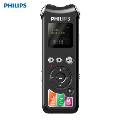 

PHILIPS VTR8010 720P Camera Digital Voice Recorder 16GB USB PCM Audio Sound Recorder Dictaphone MP3 Player Voice-activatedFM Rati