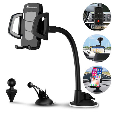 

Car Phone Mount 3-in-1 Universal Cell Phone Holder Car Air Vent Holder Dashboard Mount Windshield Mount for iPhone Xs Max R X 8