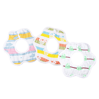 

Kaili baby saliva towel newborn supplies bib baby rice pocket children gauze bib can be rotated 3