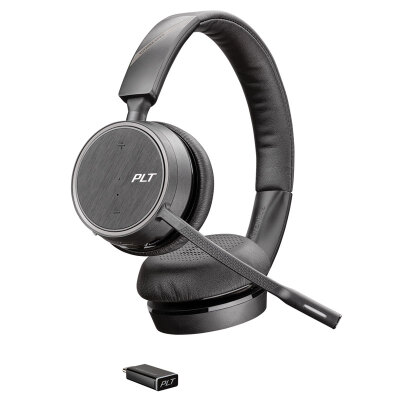 

Plantronics V4220 USB-C business wireless Bluetooth noise reduction headphones sleek minimalist