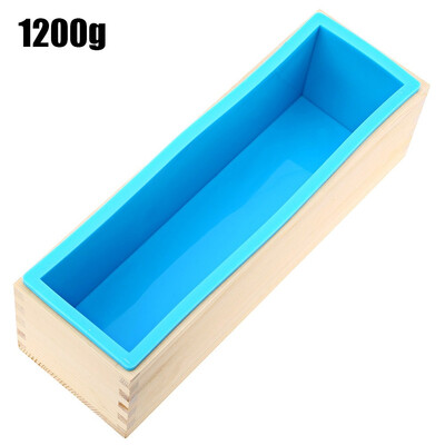 

1200g Silicone Soap Loaf Mold Wooden Box DIY Making Tool