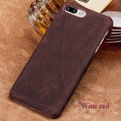 

Leather phone case iPhone5 6 7 8s plus protective shell crazy horse skin back cover leather all-inclusive x xs max xr phone case