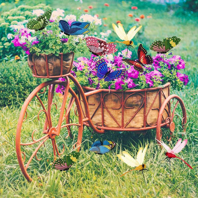 

UpperX 10 loaded garden butterfly piles 12 garden dragonflies garden Decor courtyard Decor garden party flower pot Decor crafts