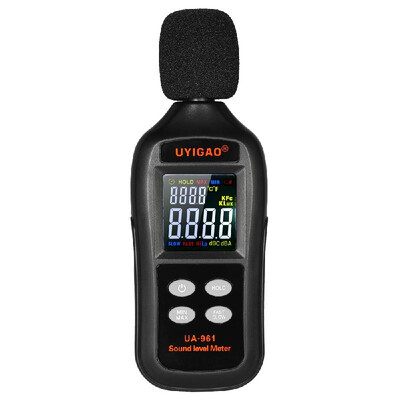 

UYIGAO LCD Digital Sound Level Meter 35-135dB Noise Volume Measuring Instrument Decibel Monitoring Tester with MaxMinData Hold M