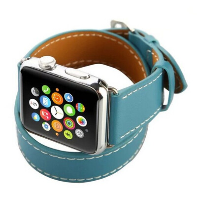 

Series 4321 Genuine Leather Loop Long Double Tour Watch Band for Apple Watch 3842mm40mm 44mm Cuff Bracelet straps