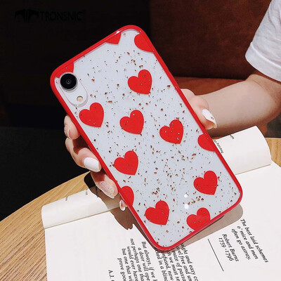 

Tronsnic Glitter Phone Case for iPhone XR Strawberry Gold Foil Case Love Rose Flower Zebra Red Luxury