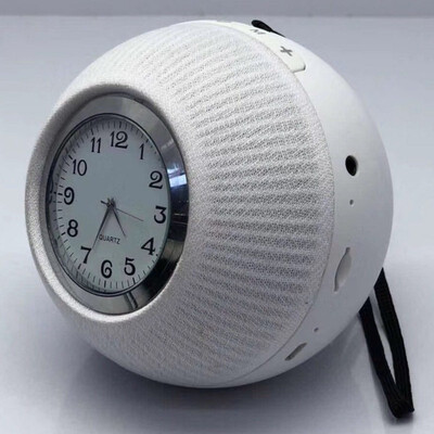 

Desktop clock bluetooth audio mobile computer wireless watch speaker FM radio TF card AUX input player portable stereo speakers