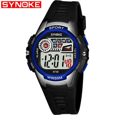

SYNOKE 9738 Child Watch Sport Watch Luminous Alarm Digital Waterproof Wrist Watch kid Watch