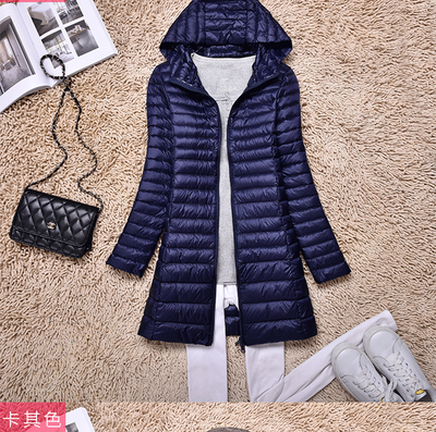 

Down Parka 2018 New Brand Winter Down Jacket Women Long White Duck Down Jacket Outwear Ultralight Hooded Thin Hat Coat