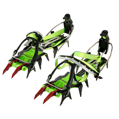 

14 Teeth Professional Outdoor Climbing Crampon Manganese Steel Anti-slip Ski Belt High Altitude Mountaineering Hiking Ice Gripper