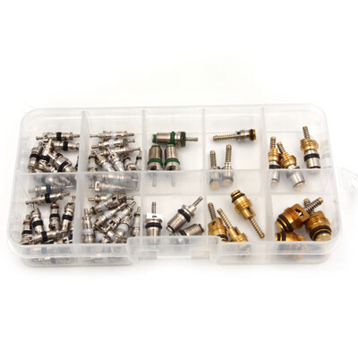 

58 Pcs R134R12 Automotive Air Conditioning Valve Stem Core Repair Kit Replacement